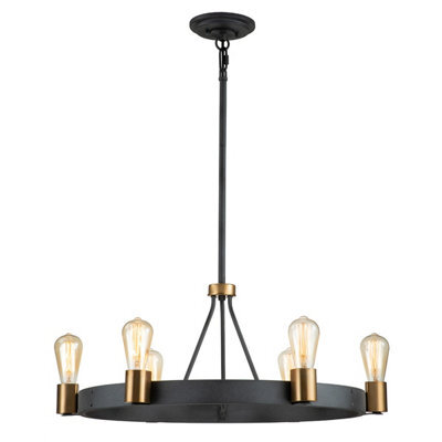 Luminosa Lighting Luminosa Hinkley Silas Cylindrical Pendant Ceiling Light Aged Zinc & Heritage Brass - image 1