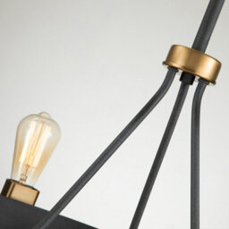 Luminosa Lighting Luminosa Hinkley Silas Cylindrical Pendant Ceiling Light Aged Zinc & Heritage Brass - thumbnail 2