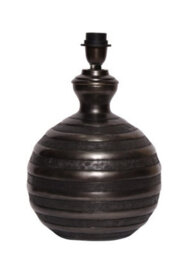 Large Antique Bronze And Silver Grey Metal Table Lamp With Fabric Shade 61X40X40Cm - thumbnail 6