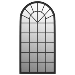 Berkfield Mirror Black 90X45 Cm Iron For Indoor Use - thumbnail 2