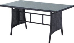 Evre 9 Seat Marylin Corner Sofa & Dining Rattan Garden Furniture Set For Indoor Outdoor Patios Gardens Conservatories Black - thumbnail 5