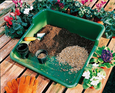 Garland Products Ltd Green Garden Tidy Potting Tray Portable Greenhouse Table Tidy Tray 61X55X20Cm
