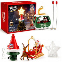 Neel Blue Animated Christmas Tree Topper With Rotating Led Star Light - 1Pc - thumbnail 1