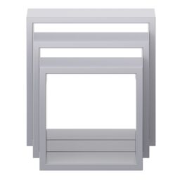 GoodHome Rigga Silver Effect Cube Shelf (L)30Cm X (D)9.8Cm, Set Of 3 - thumbnail 5