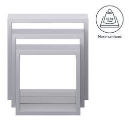 GoodHome Rigga Silver Effect Cube Shelf (L)30Cm X (D)9.8Cm, Set Of 3 - thumbnail 7