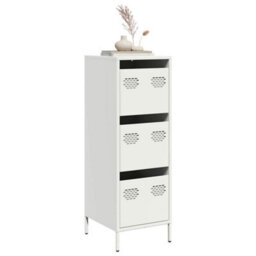 Berkfield Highboard White 39X35X103.5 Cm Steel