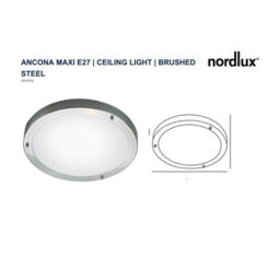 Nordlux Ancona Glass Ceiling Light Bathroom Safe Silver,mains - thumbnail 3