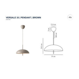 Nordlux Versale Metal Pendant Light Diffuse Cover  Brown,mains - thumbnail 3