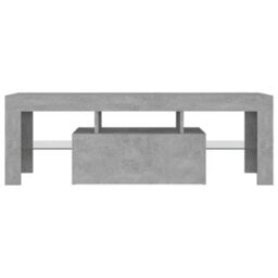 Berkfield Tv Cabinet With Led Lights Concrete Grey 120X35X40 Cm - thumbnail 5
