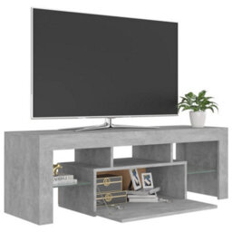 Berkfield Tv Cabinet With Led Lights Concrete Grey 120X35X40 Cm - thumbnail 8