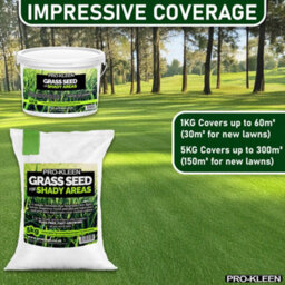 Pro-Kleen Grass Seed For Shady Areas2 X 5Kg Covers 600M2 Fast Growing Hard Wearing For New Lawns, Overseeding And Patch Repair - thumbnail 8