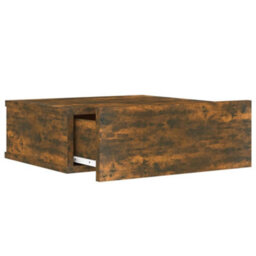 Berkfield Floating Nightstand Smoked Oak 40X30X15 Cm Engineered Wood - thumbnail 7