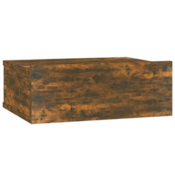 Berkfield Floating Nightstand Smoked Oak 40X30X15 Cm Engineered Wood - thumbnail 2