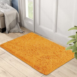 Ameha Ochre Shaggy Area Rugs For Living Room &bedroom 60X110Cm- Anti-Slip, Super Soft Fluffy Shaggy Rug -Thick Pile, Luxury Decorative - thumbnail 3
