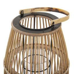 Beliani Lantern Hoste Bamboo 32 Cm Beige - thumbnail 5