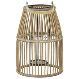 Beliani Lantern Hoste Bamboo 32 Cm Beige
