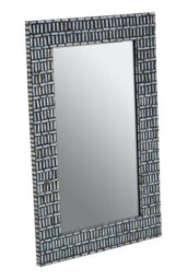 Orsina Bria Wall Mirror, Black, Natural, Glass, Wood - thumbnail 3