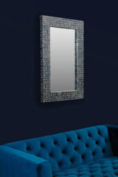 Orsina Bria Wall Mirror, Black, Natural, Glass, Wood - thumbnail 2