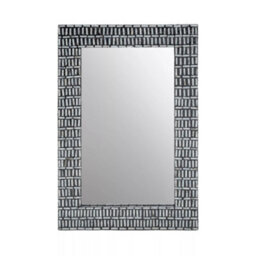 Orsina Bria Wall Mirror, Black, Natural, Glass, Wood