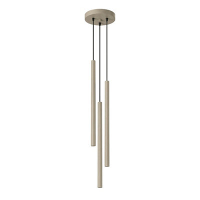 Sollux Lighting Pastelo Steel Taupe 3 Lights Modern Pendant Lamps - image 1