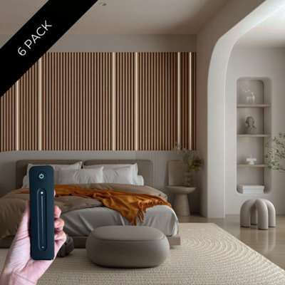 Led Strip Lights For Acoustic Slat Wall Panels - Cool Tone. 6 Pack 2.4M - image 1