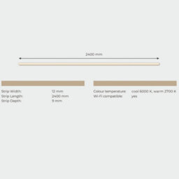 Led Strip Lights For Acoustic Slat Wall Panels - Cool Tone. 6 Pack 2.4M - thumbnail 4