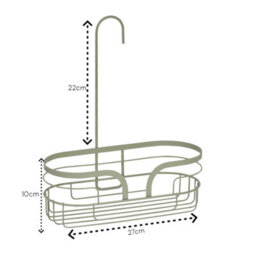 Showerdrape Dante Sage Green Freestanding Floor Caddy And Mini Shower Caddy - thumbnail 7