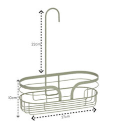 Showerdrape Dante Sage Green Freestanding Floor Caddy And Mini Shower Caddy - thumbnail 5