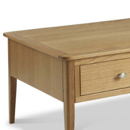 Alba Oak 95Cm Large Rectangular Coffee Table With Drawer - By Roseland Furniture - thumbnail 8