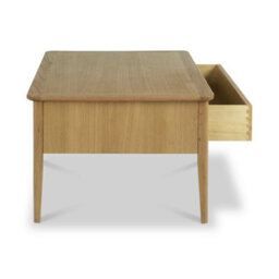 Alba Oak 95Cm Large Rectangular Coffee Table With Drawer - By Roseland Furniture - thumbnail 4