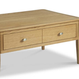 Alba Oak 95Cm Large Rectangular Coffee Table With Drawer - By Roseland Furniture - thumbnail 5