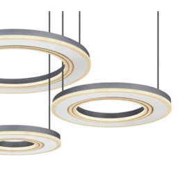 Luminosa Lighting Luminosa Blasius Four Ring Pendant Ceiling Light Black 4X Led Dimmable 2700-6000K Remote Control - thumbnail 4