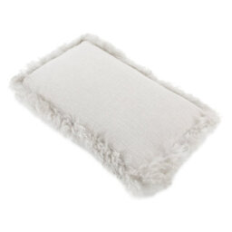 Native Natural Linen Cushion With Sheepskin Trim - thumbnail 2
