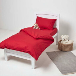 Homescapes Red Cotton Kids Pillowcases 40 X 60 Cm 200 Thread Count, 2 Pack - thumbnail 4