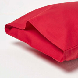 Homescapes Red Cotton Kids Pillowcases 40 X 60 Cm 200 Thread Count, 2 Pack - thumbnail 2