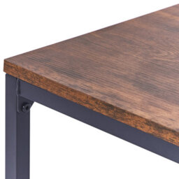 Wyld And Coco Urbanforge Industrial Side Table Dark Brown Melamine Top, Powder-Coated Iron Frame, 40 X 40 X 55 Cm - thumbnail 6