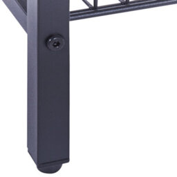 Wyld And Coco Urbanforge Industrial Side Table Dark Brown Melamine Top, Powder-Coated Iron Frame, 40 X 40 X 55 Cm - thumbnail 7