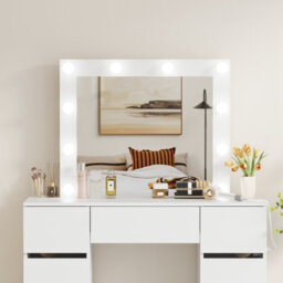 Westwood Dressing Table Large Vanity Desk Led Mirror 7 Drawers Charging Station - thumbnail 4