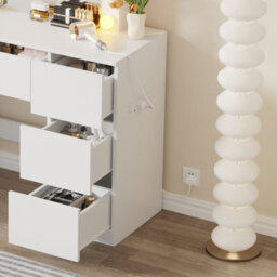 Westwood Dressing Table Large Vanity Desk Led Mirror 7 Drawers Charging Station - thumbnail 8