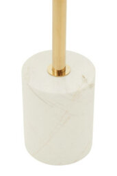 Orsina Oria White Marble End Table - thumbnail 4