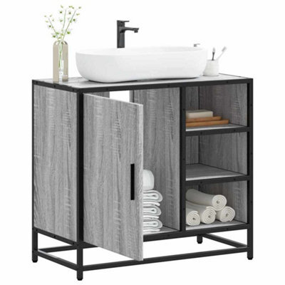 Berkfield Bathroom Sink Cabinet Grey Sonoma 65X33X60 Cm Engineered Wood - image 1