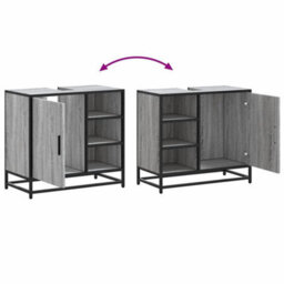Berkfield Bathroom Sink Cabinet Grey Sonoma 65X33X60 Cm Engineered Wood - thumbnail 9