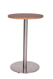 Daniella Round Brushed Table Base Round Laminate Top Large Poseur Oak 900mm Diameter Round