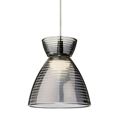 Luminosa Lighting Luminosa Royale Dome Pendant Chrome With Smoked Decorative Glass 3W Led 330Lm 3000K