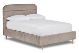 Divan Base Direct Crystal Contemporary Fabric Bed Base Only 4Ft Small Double- Pavia Dove - thumbnail 1
