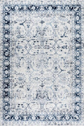 The Rugs Montana Navy Traditional Area Rug And Runner Soft Durable Pet Friendly Easy To Clean Living Room Bedroom 4070Nv - thumbnail 1