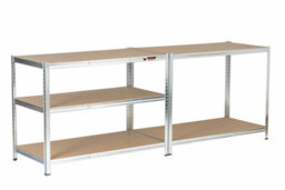 Rhino Racking 3 Bays - 180 X 120 X 60Cm - Galvanised - 5 Tier Boltless Heavy Duty Garage Shelving Unit - 1000Kg Load Weight - thumbnail 7