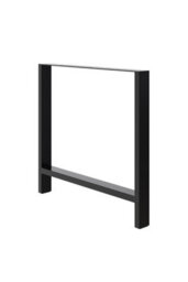Garden Sanctuary 2 Pcs H Frame Design Sleek Balck Iron Furniture Legs For Table & Desks Support H 71Cm - thumbnail 4