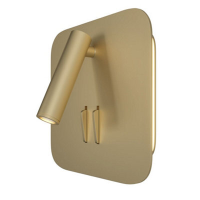 Luminosa Lighting Luminosa Technical Ios 176 Integrated Led Matt Gold Reading Wall Lamp