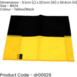 Precision Single All Weather Football Corner Flag - Yellow & Black - Outdoor Polyester - thumbnail 2